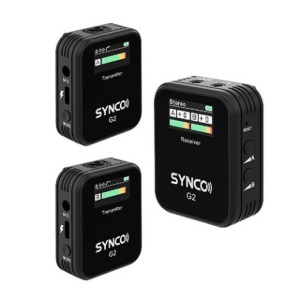 싱코 G2 A2 2채널 무선마이크 1:2지원 3.5짹및 휴대폰연결가능 USB C충전 SYNCO